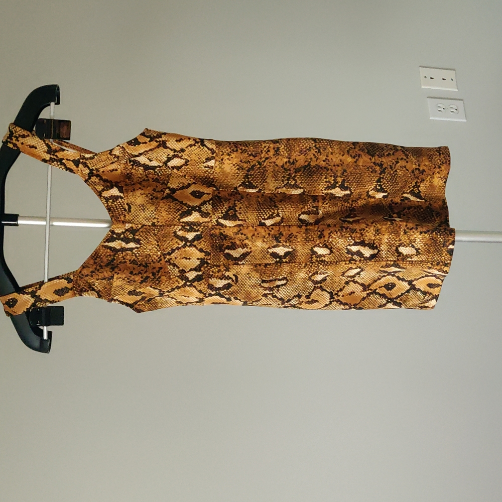 Snake print bodycon dress